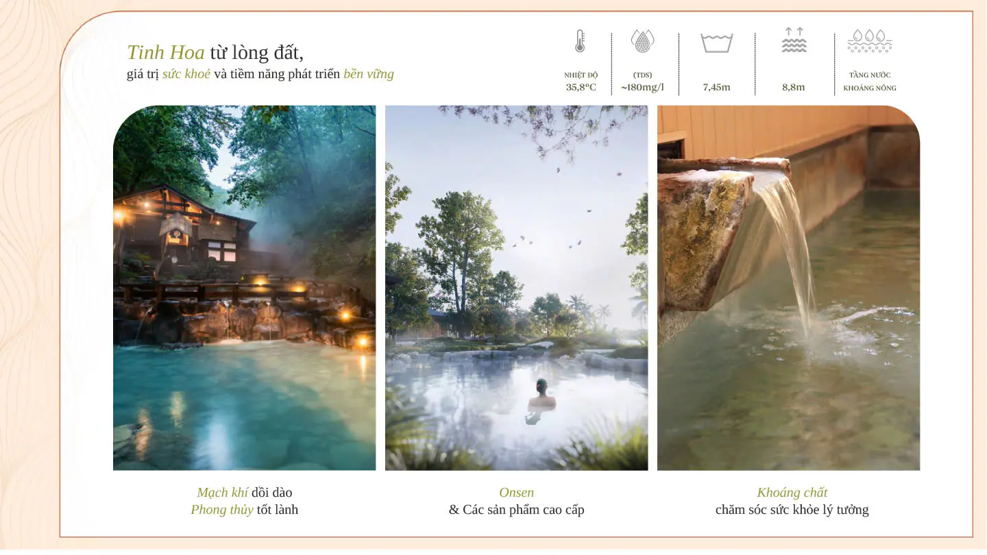 Tinh hoa từ lòng đất với nguồn khoáng nóng tự nhiên